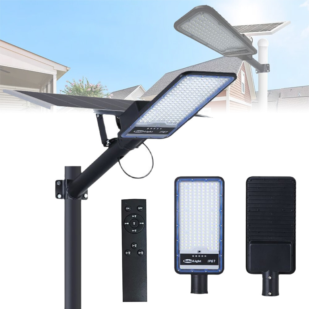 Commercial Solar Street Lights Outdoor Dusk to Dawn Solar High Bright Aluminum