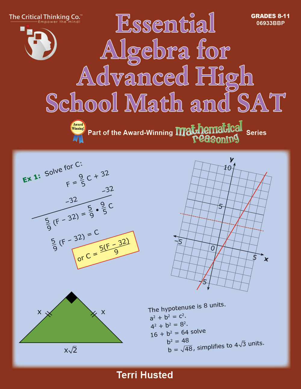 Essential Algebra for Advanced High School Math and SAT for Grades 8-11