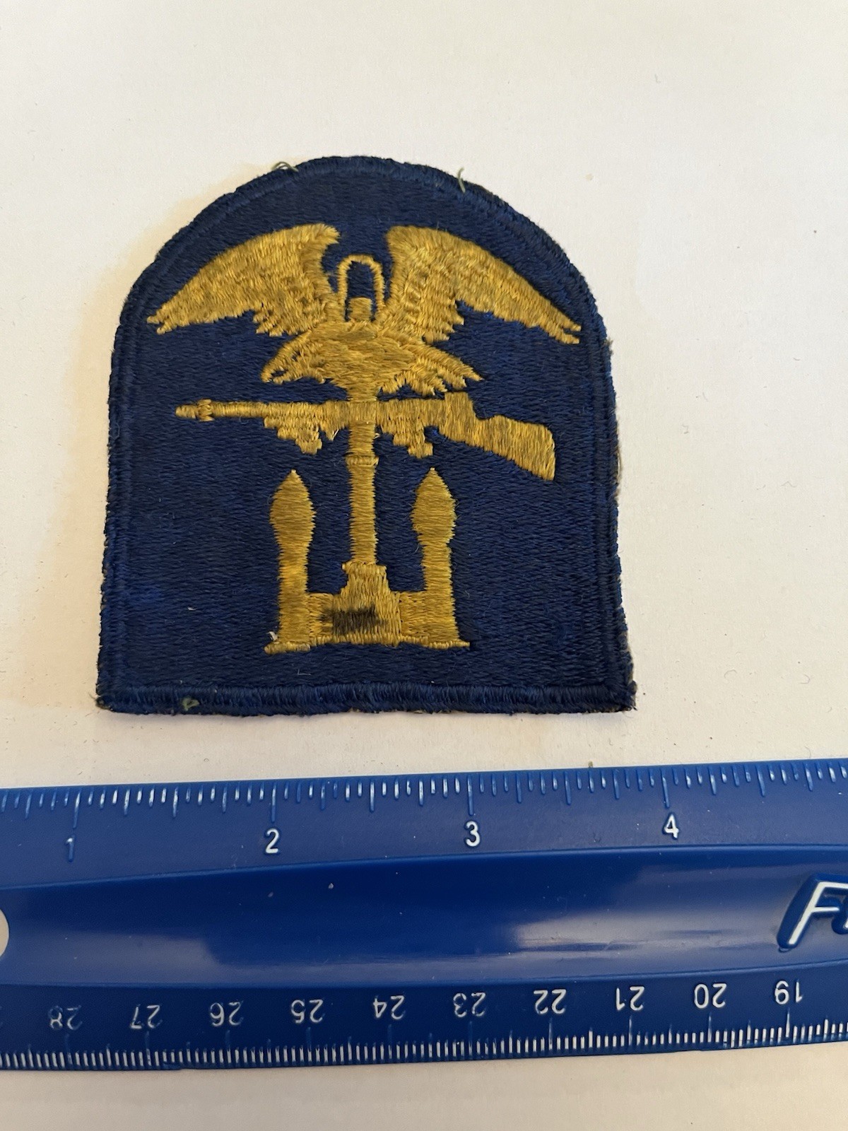 WWII US Army Amphibious Engineer Shoulder Sleeve Insignia Patch Blue Yellow