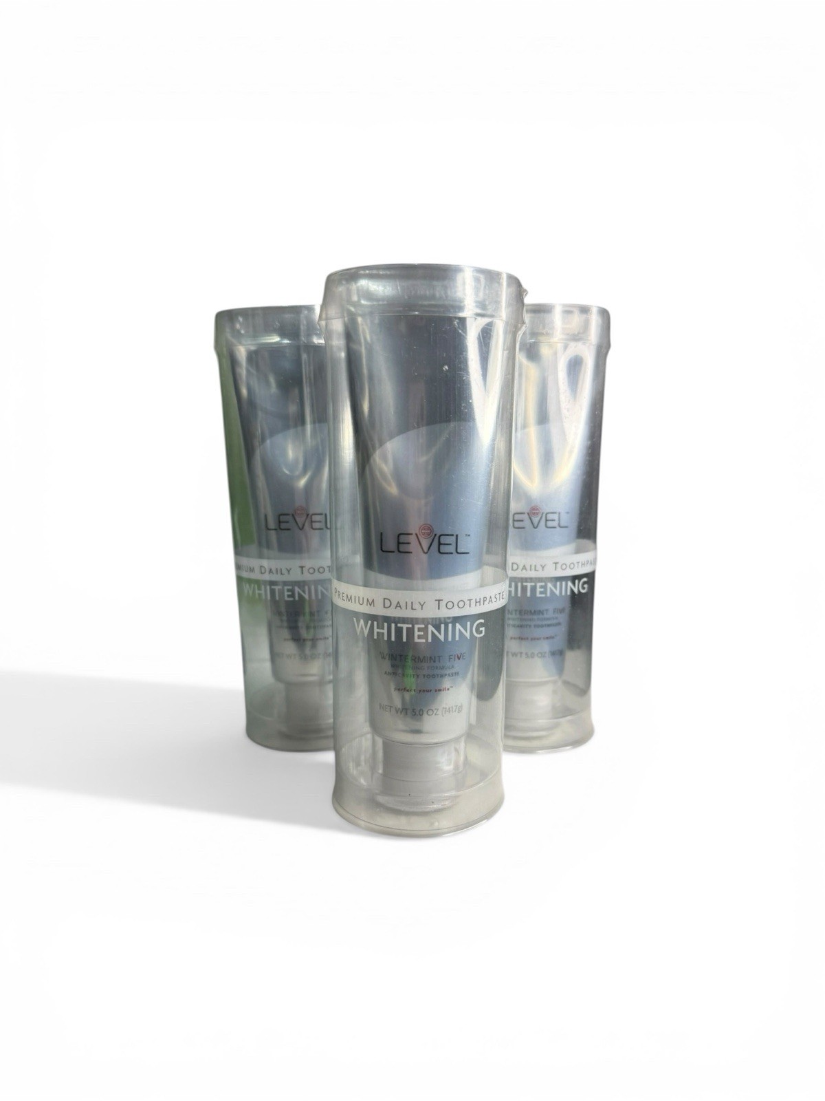 3 x Level Wintermint Five Whitening Premium Daily Toothpaste XYLITOL 5oz EA