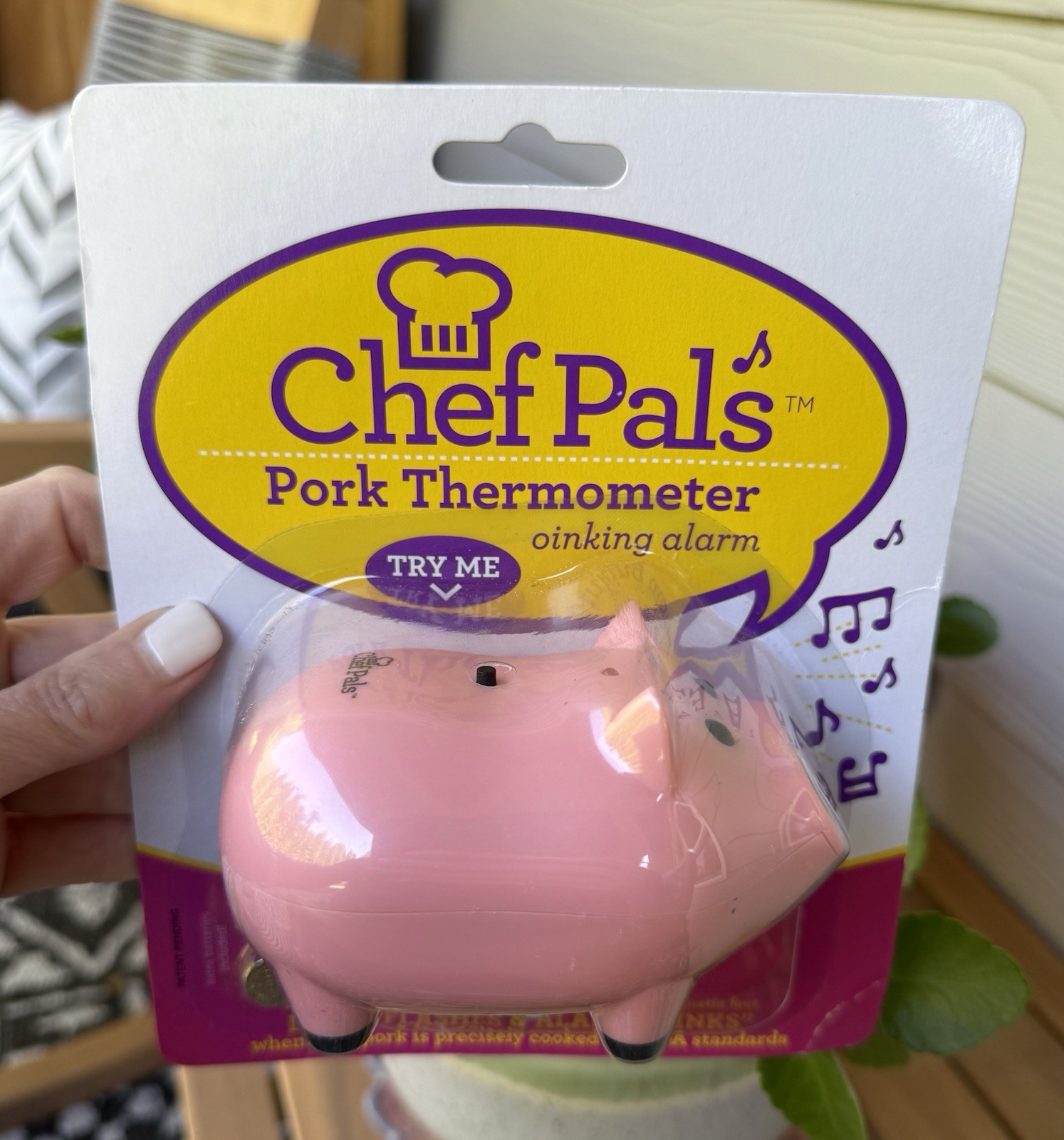 Chef Pals Pork Thermometer Light Flashes & Alarm "OINKS"  - NIP