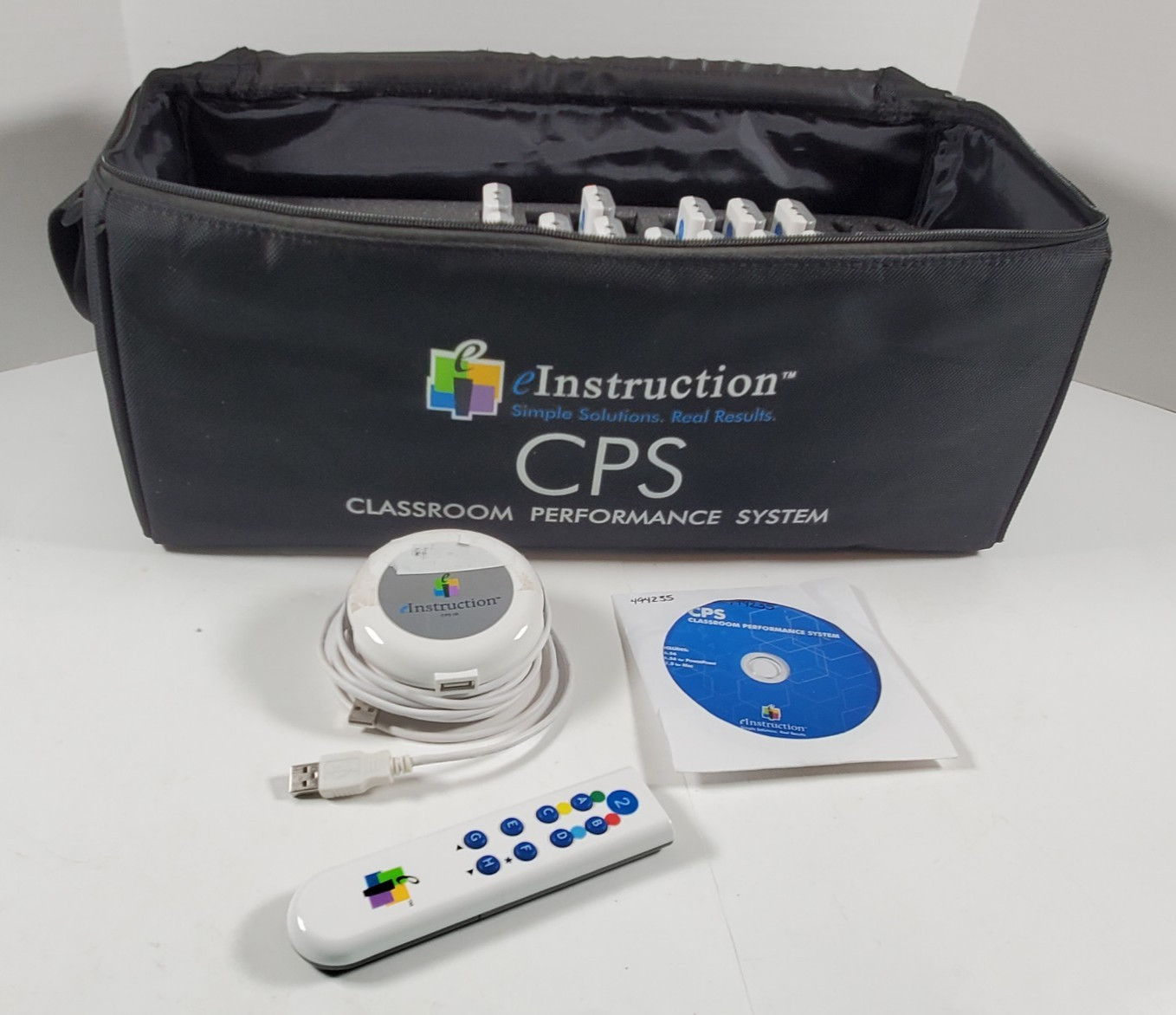 Lot of 25 eInstruction Classroom Performance System Clickers W/Case