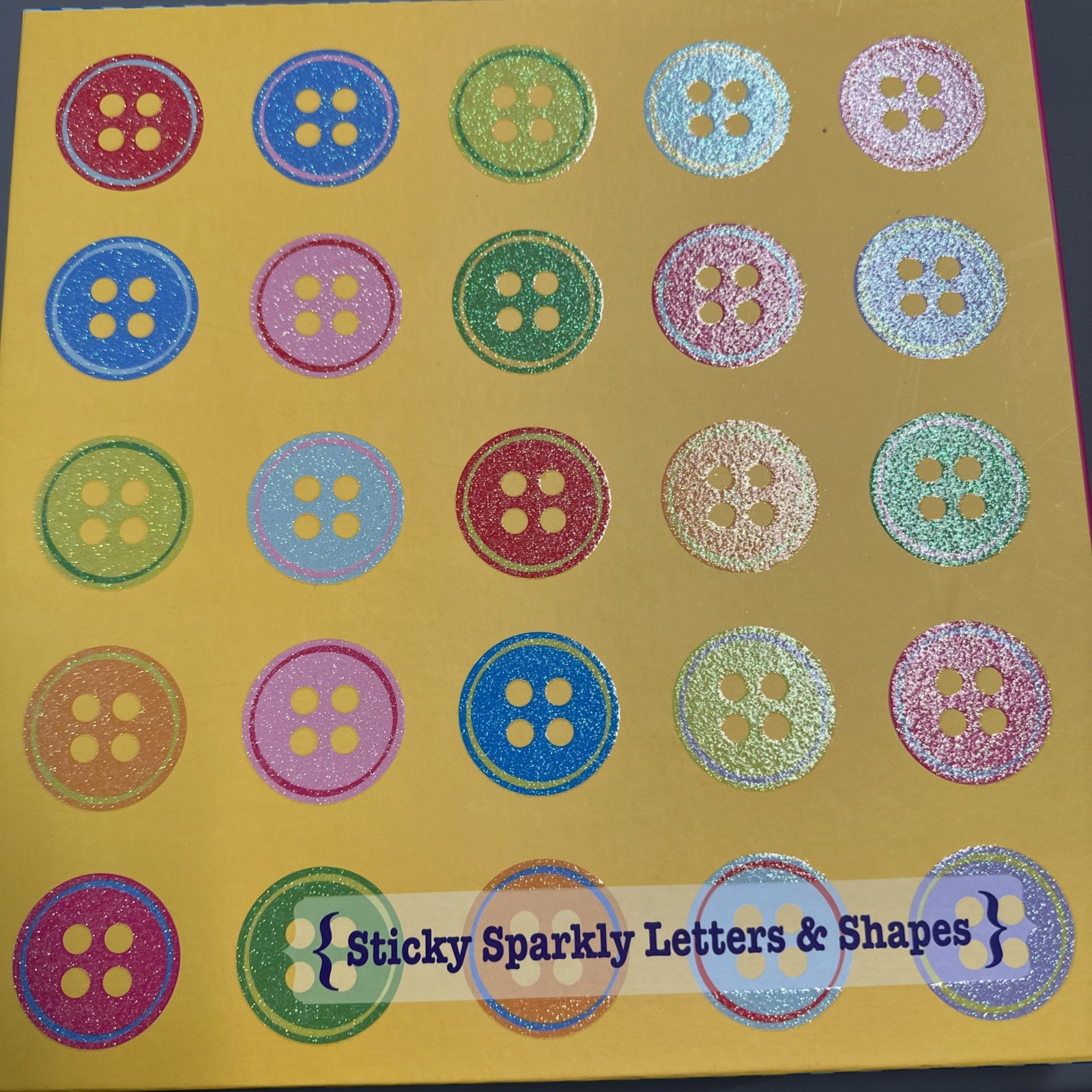 3 Birds-  Sticky Sparkly Letters & Shapes - 10 large sheets - NEW IN BOX