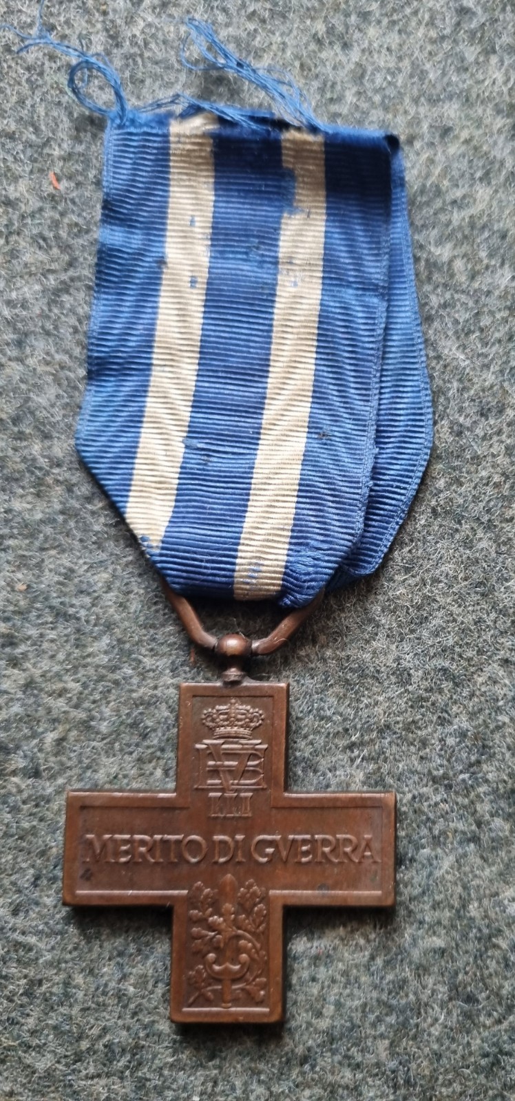 KINGDOM OF ITALY VITTORIO EMANUEL III° CROSS AL MERIT DI WAR WAR MERIT CROSS