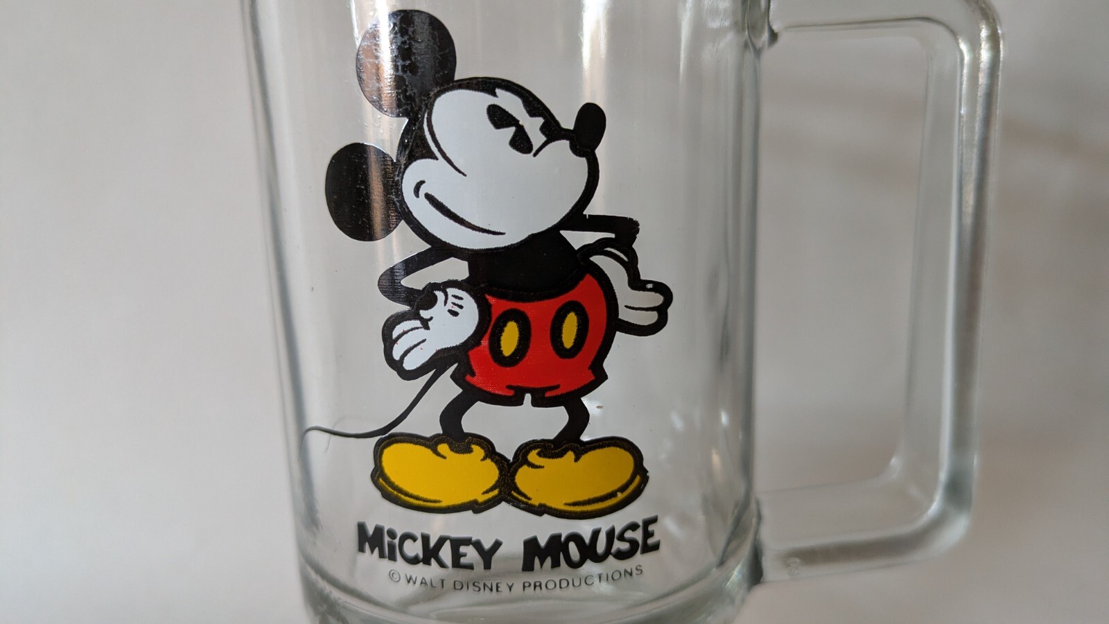vintage glass mug Mickey mouse
