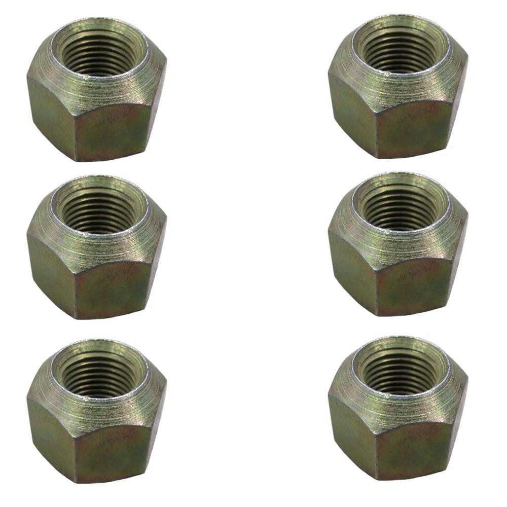 Set of 6 Front Wheel Lug Nuts C5NN1012B 1/2'-20 Fits Ford Tractors 8N 2N 9N 600