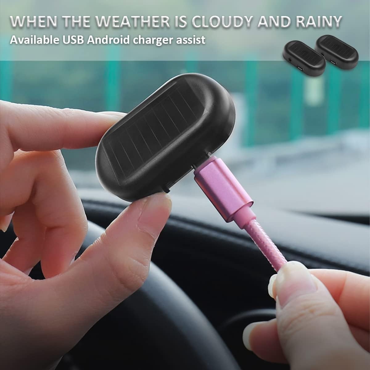 Innovative Solar & USB Car Alarm Light - Night Safety Solution for Vehicles