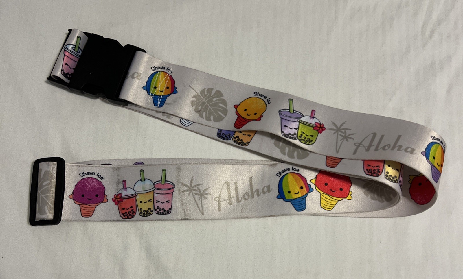 Hawaii Theme Luggage Suitcase Strap Boba Shaved Ice Cute Food Aloha