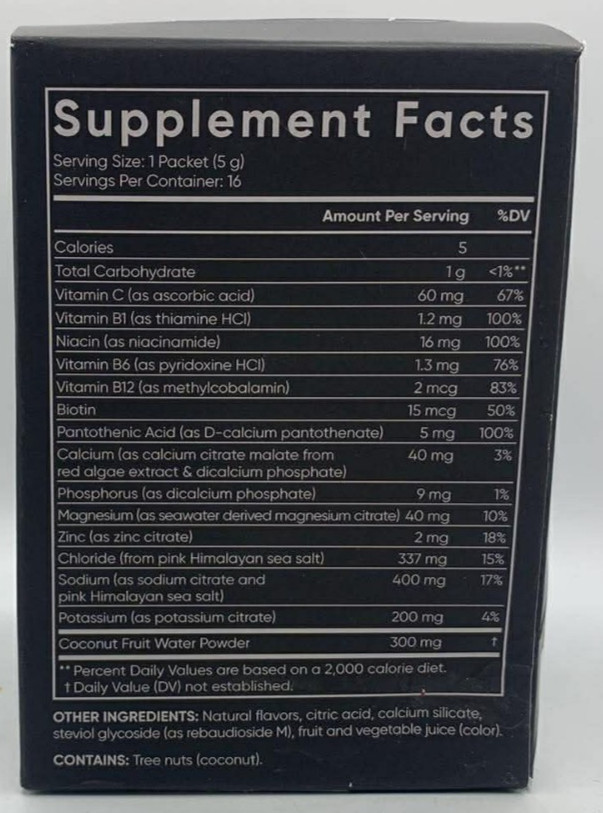 Sports Research Hydrate Electrolytes ~ 16 Packets ~ Raspberry Lemonade ~EXP 7/26