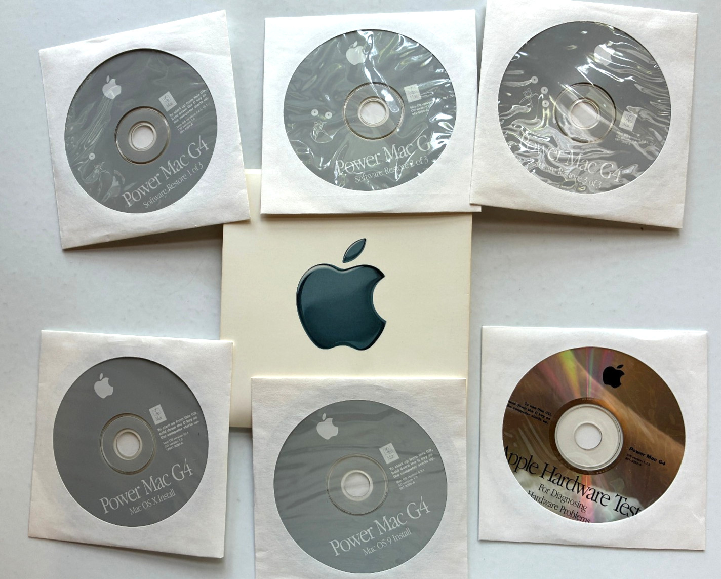 PowerMac G4 Restore Media Kit 691-3295-A (6 CDs) OSX & OS9 + Apple Hardware test