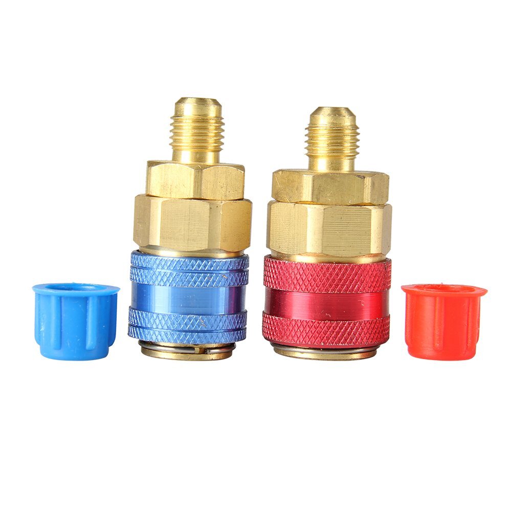 A/C Automotive Air Conditioning Quick Coupler Low High Side Adapter (2pcs)