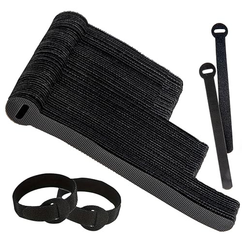 120 PCS 5/6/8 Inch Reusable Cable Ties for Cords – Data 120 Count (Multisizes)