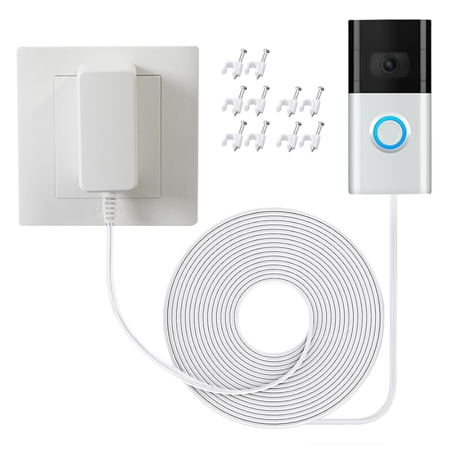 18V 500Ma Video Doorbell Power Adapter, 33FT Doorbell Transformer Extra Long