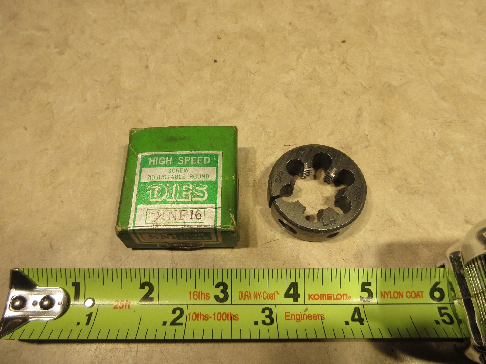 QUALTECH 3/4" - 16, HSS ADJUSTABLE THREADING DIE, 1-1/2", AA0256