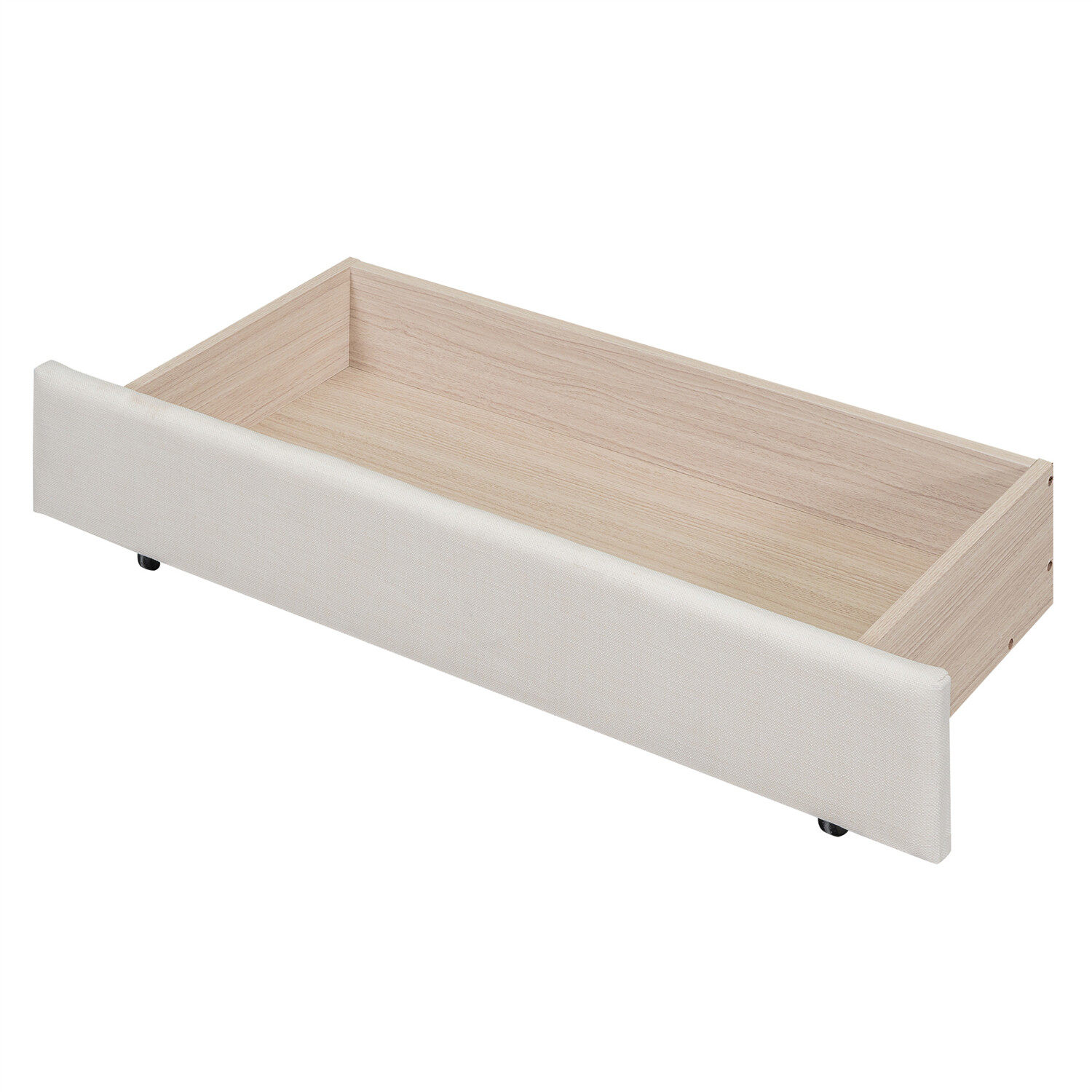 Full Size Daybed Upholstered Bed Frame Sofa Bed w/ 2 Storage Drawers Beige