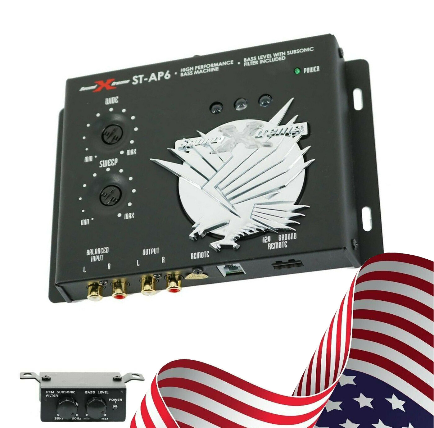SoundXtreme ST-6 1/2 Din Car Audio Digital Processor, 13.5V, Bass Maximizer