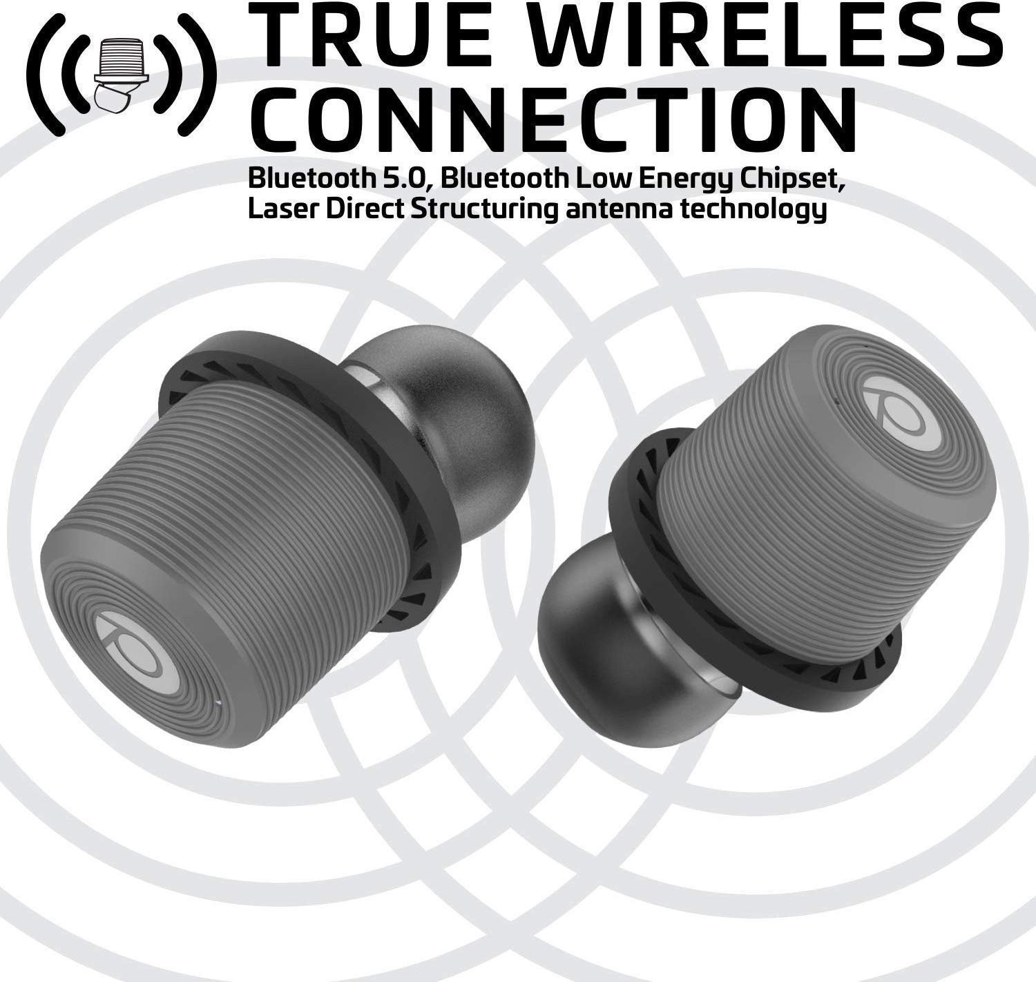 Rowkin Ascent Micro True Wireless Bluetooth 5 Earbuds w/ Case - Slate Gray
