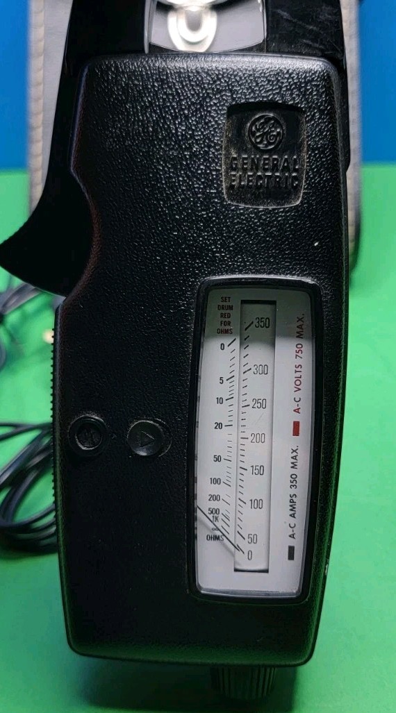 Vintage GE Snapper 350 AC Volt, Amp & Ohm Hook-On Meter