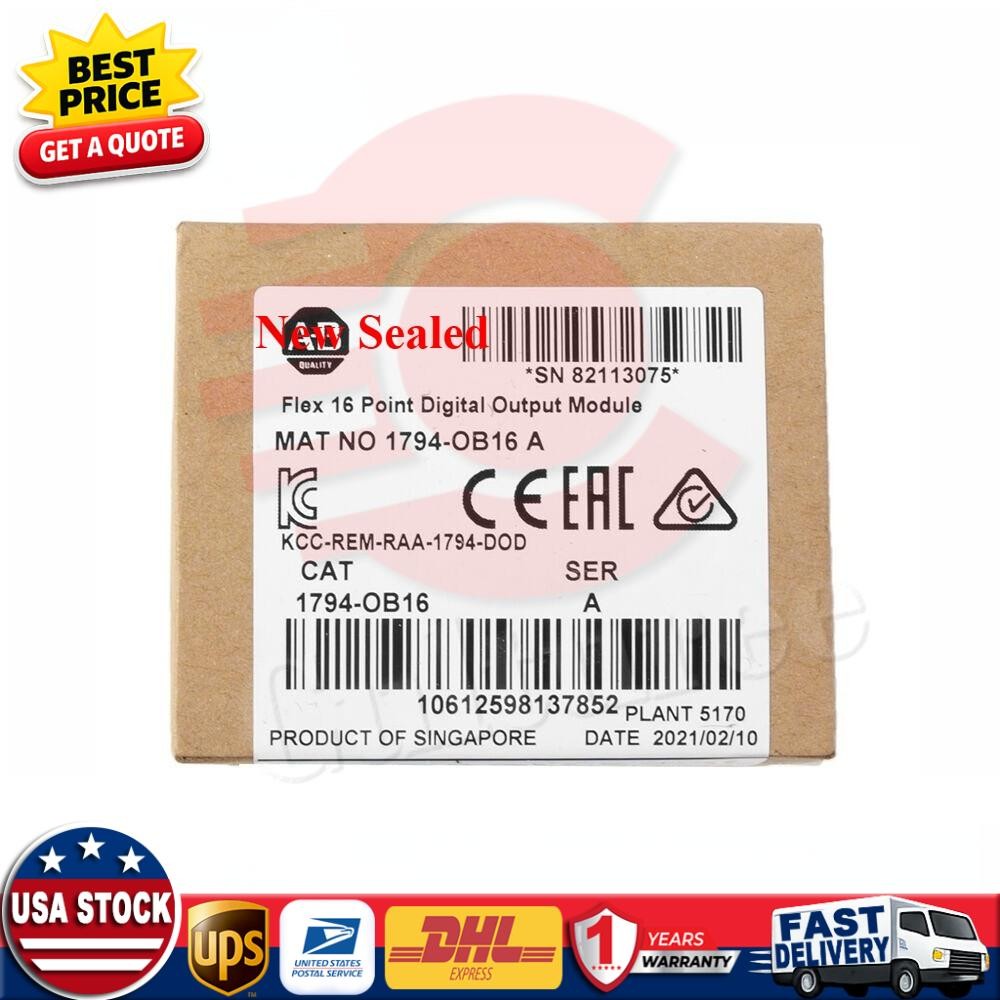 Sealed 1794-OB16 FLEX 16-Point Digital Output Module 1794OB16 NEW