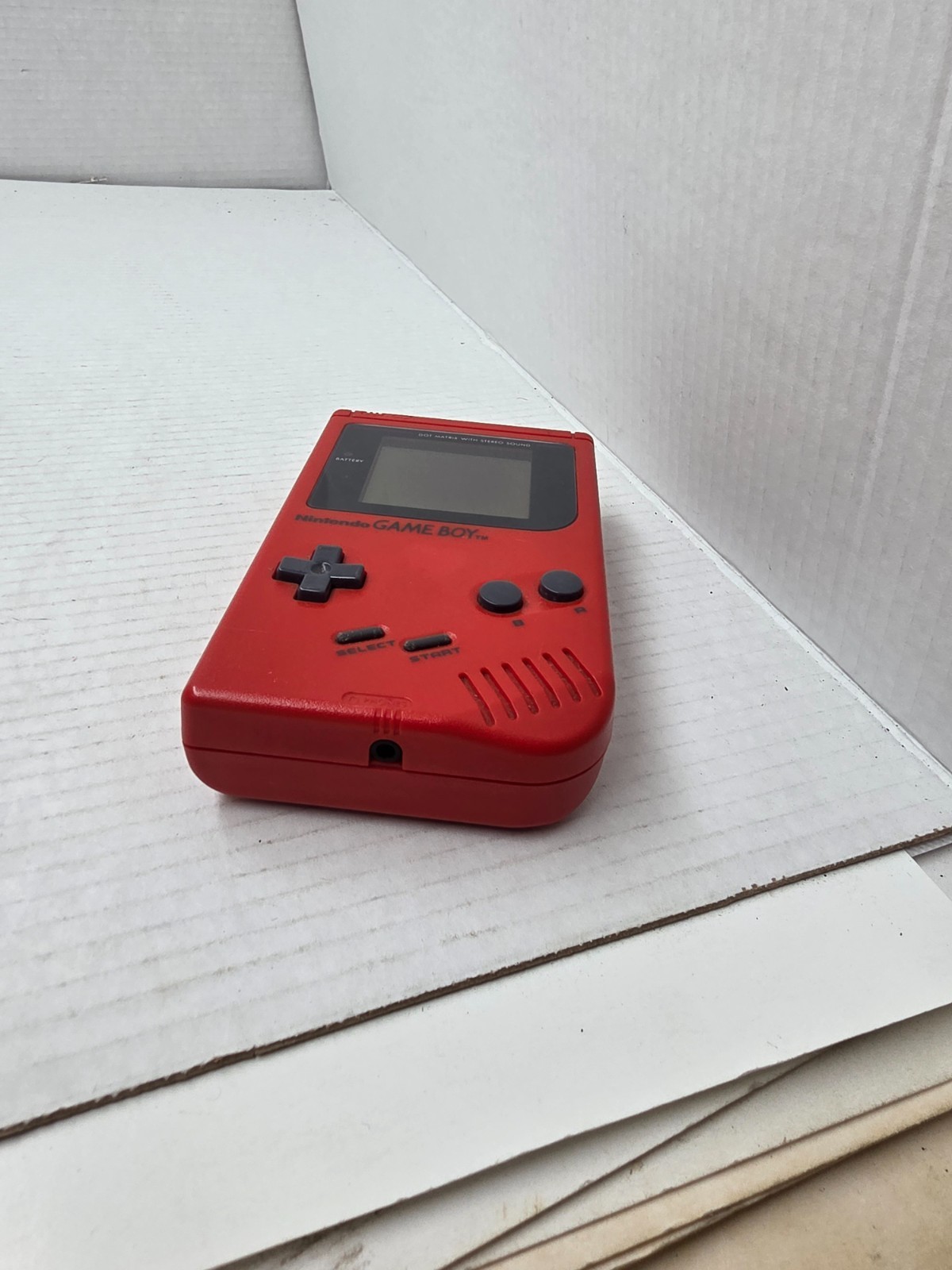 RED Gameboy Original DMG-01 Console Tested and Working Good #B16