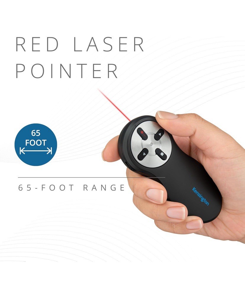 Kensington Wireless Presenter With Red Laser - Nano Receiver Windows/Mac FREE ✈️