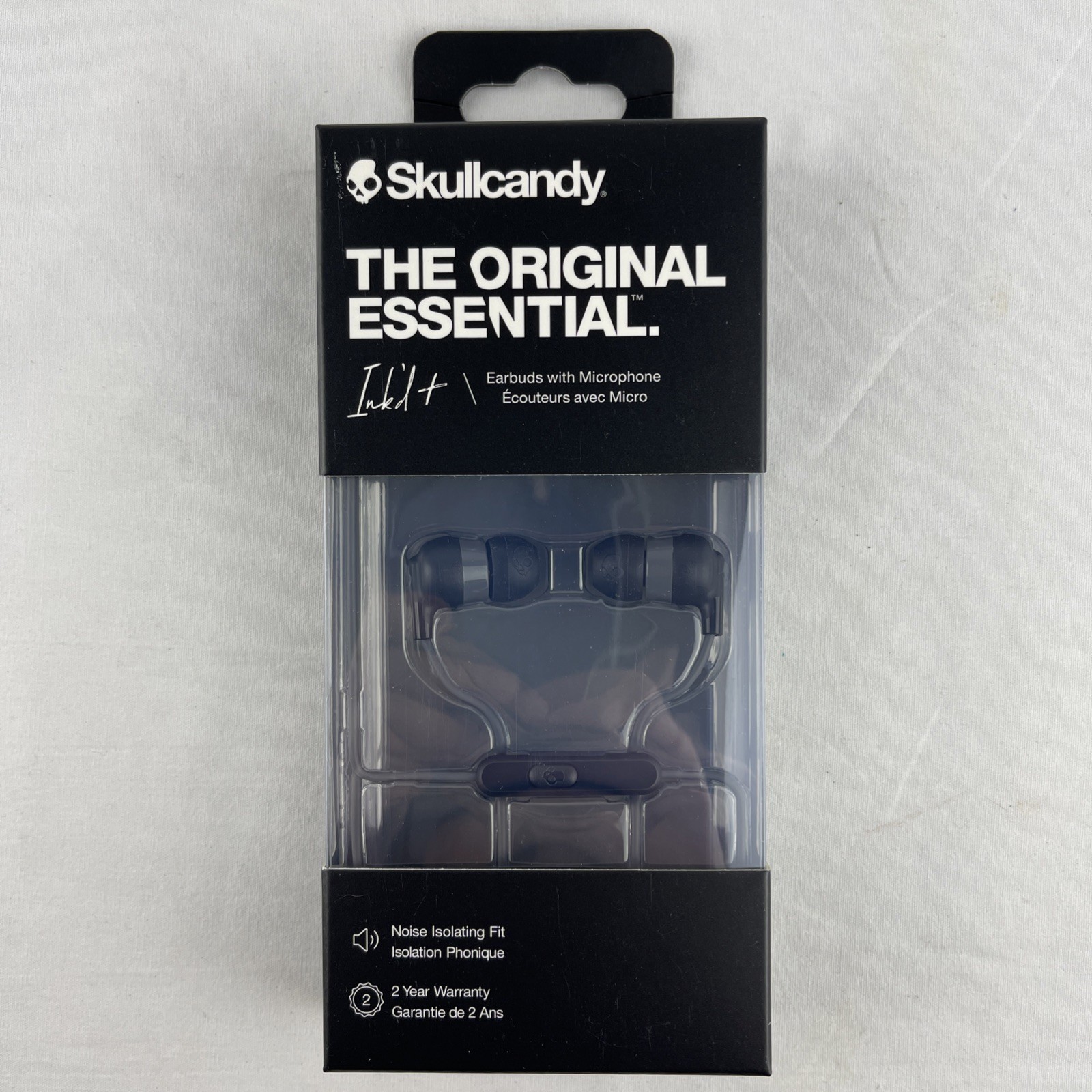 Skullcandy Ink'D+ The Original Essential Wired In-Ear Headphones Black Brand New