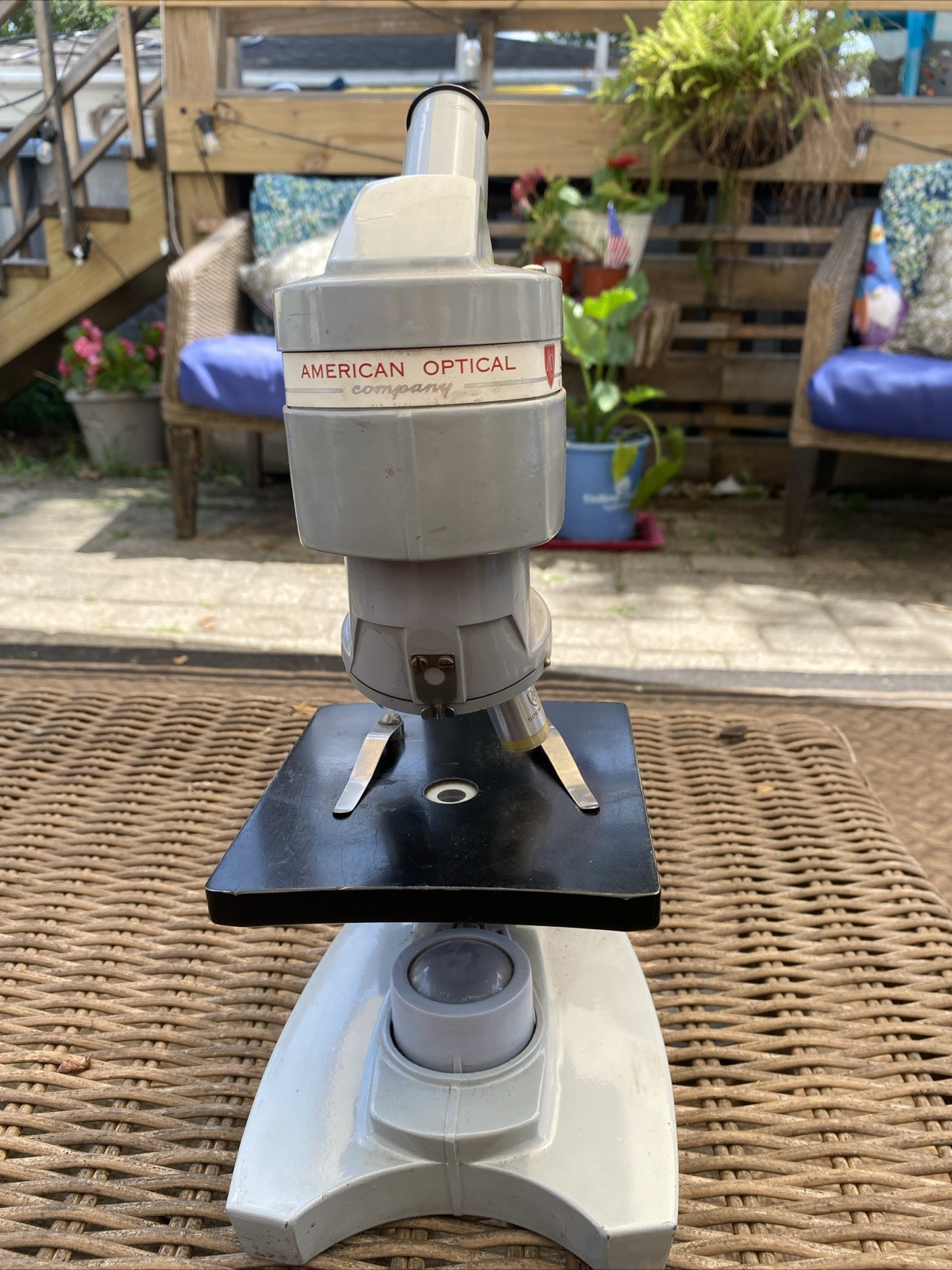 American Optical Sixty Spencer Monocular Microscope 10/43