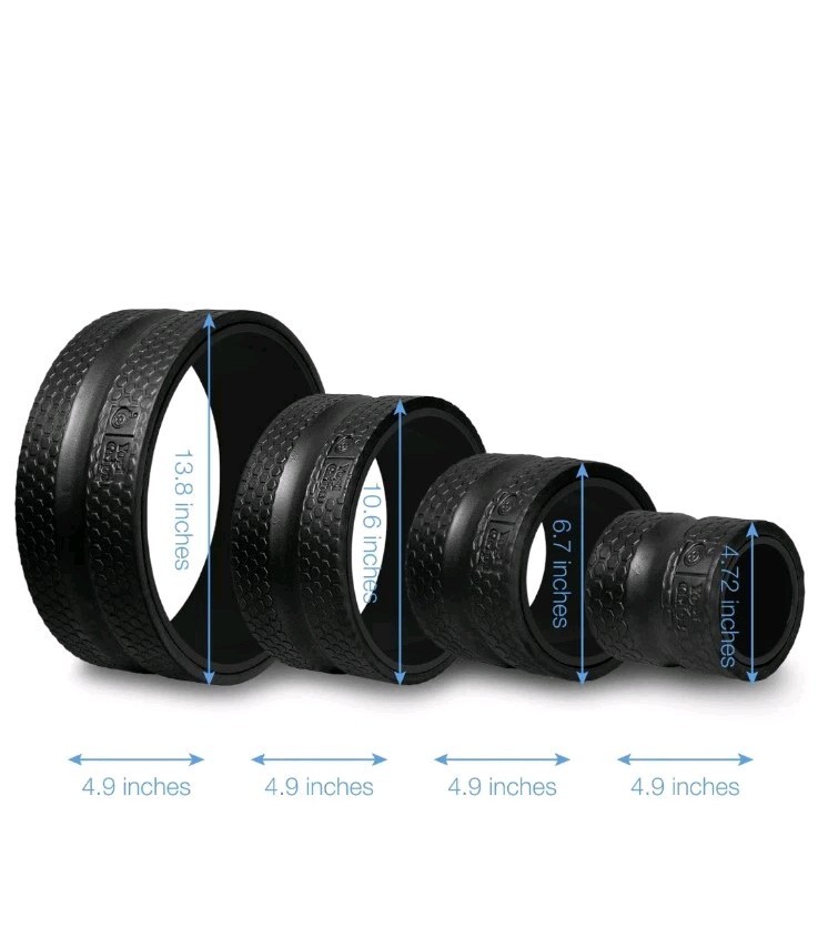 Back Roller Wheel Foam Padded Stretching Wheel Back Pain Relief Set of Four New
