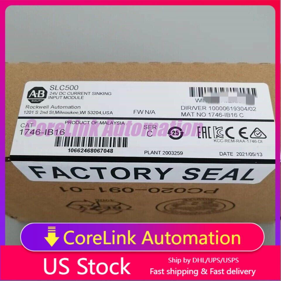 New Factory Sealed AB 1746-IB16 SER C SLC 500 Digital Input Module PLC 1746IB16