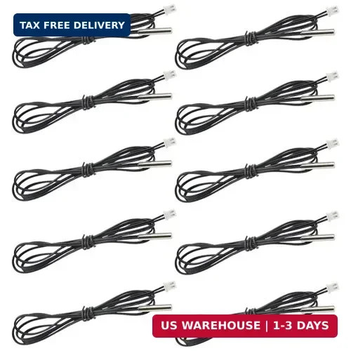 10Pcs NTC 10K Thermistor Sensors Digital Temperature Probe for Air Conditioner (