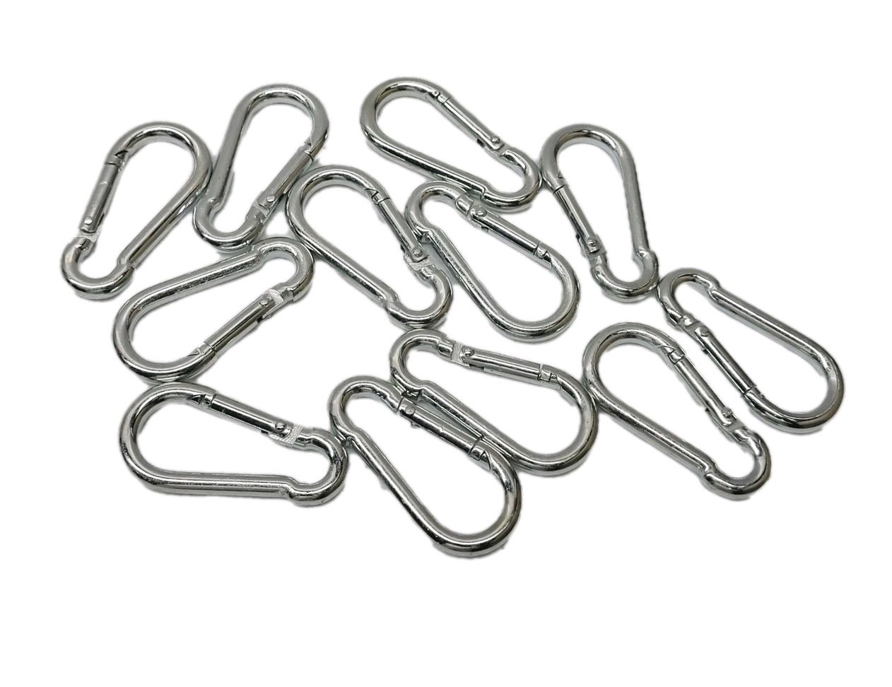 Pack of 12 Stainless Steel Carabiners 2in Heavy Duty Clips
