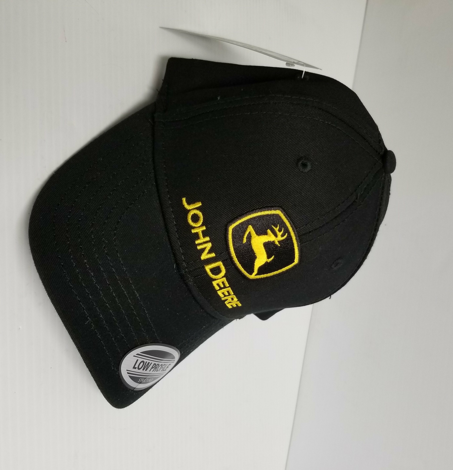 LP69073 John Deere Licensed Black Trademark Hat / Cap
