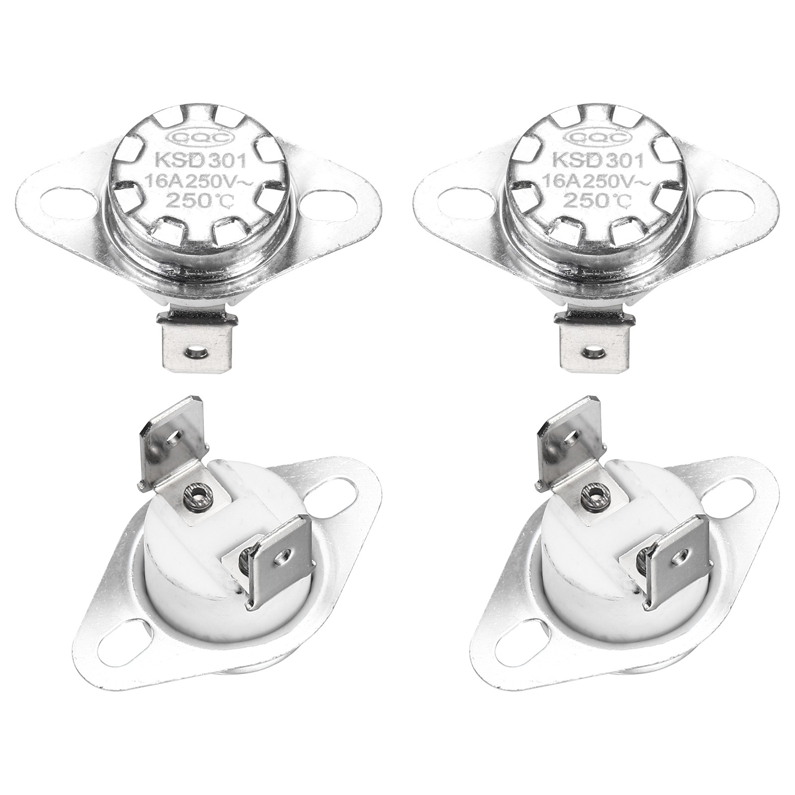 KSD301 Thermostat 75℃/167°F 16A  N.C Temperature Switch 4 Pcs