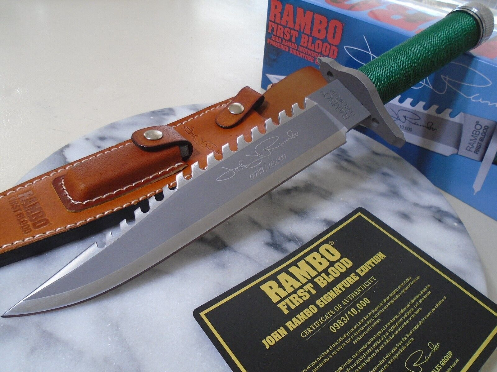 Rambo I John J Limited Signature Bowie Combat Knife Fixed Blade 9423 14" OA HGC