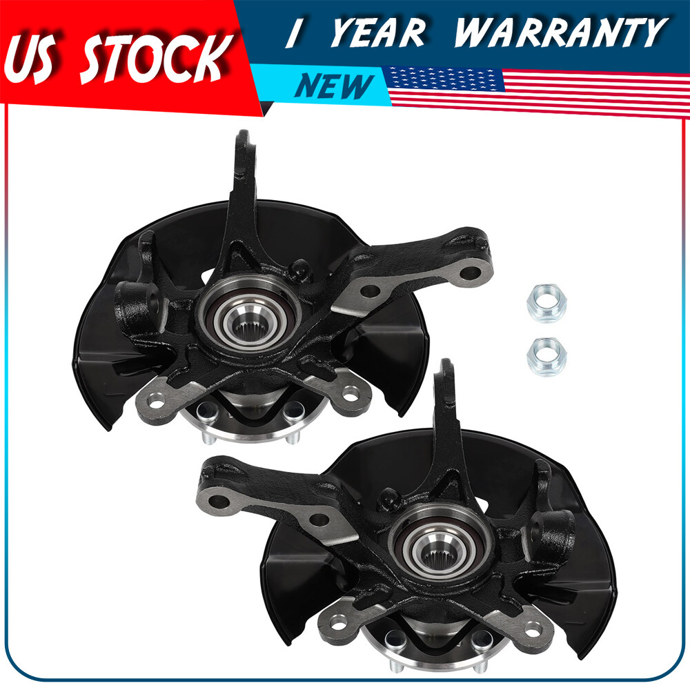 For Honda Civic 2012 L4 1.8L Front Steering Knuckle & Wheel Hub Bearing Set