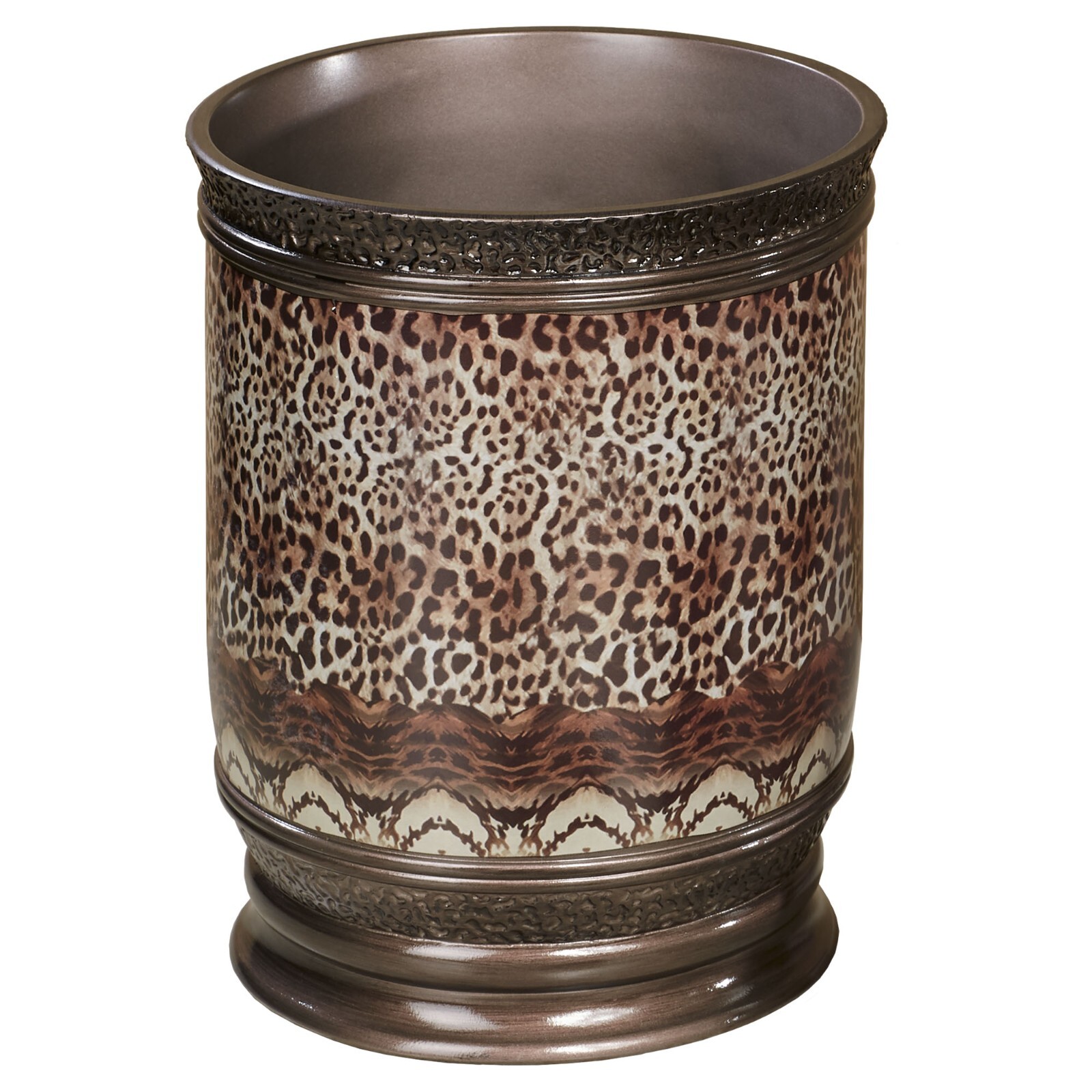 Mombasa Safari Animal Print Wastebasket Multi Warm