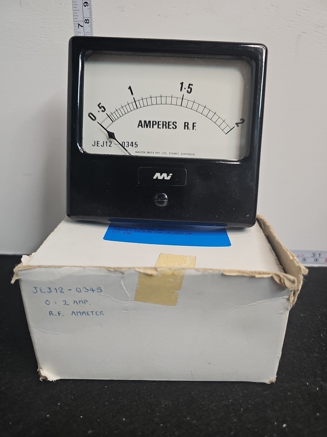 Vintage Master Instruments Panel Meter Model S34 JEJ12-0345 New Old Stock
