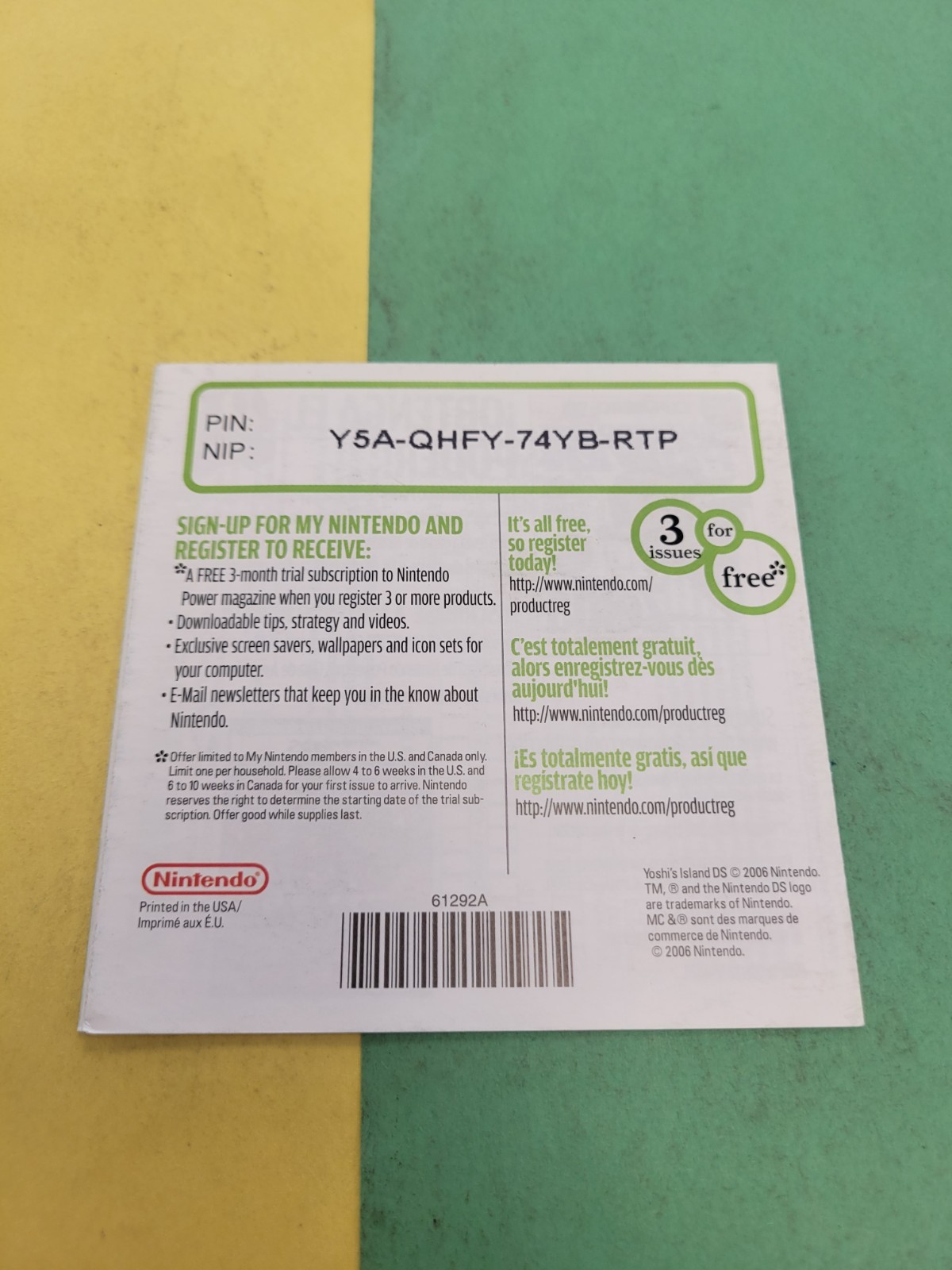 yoshi island DS Insert