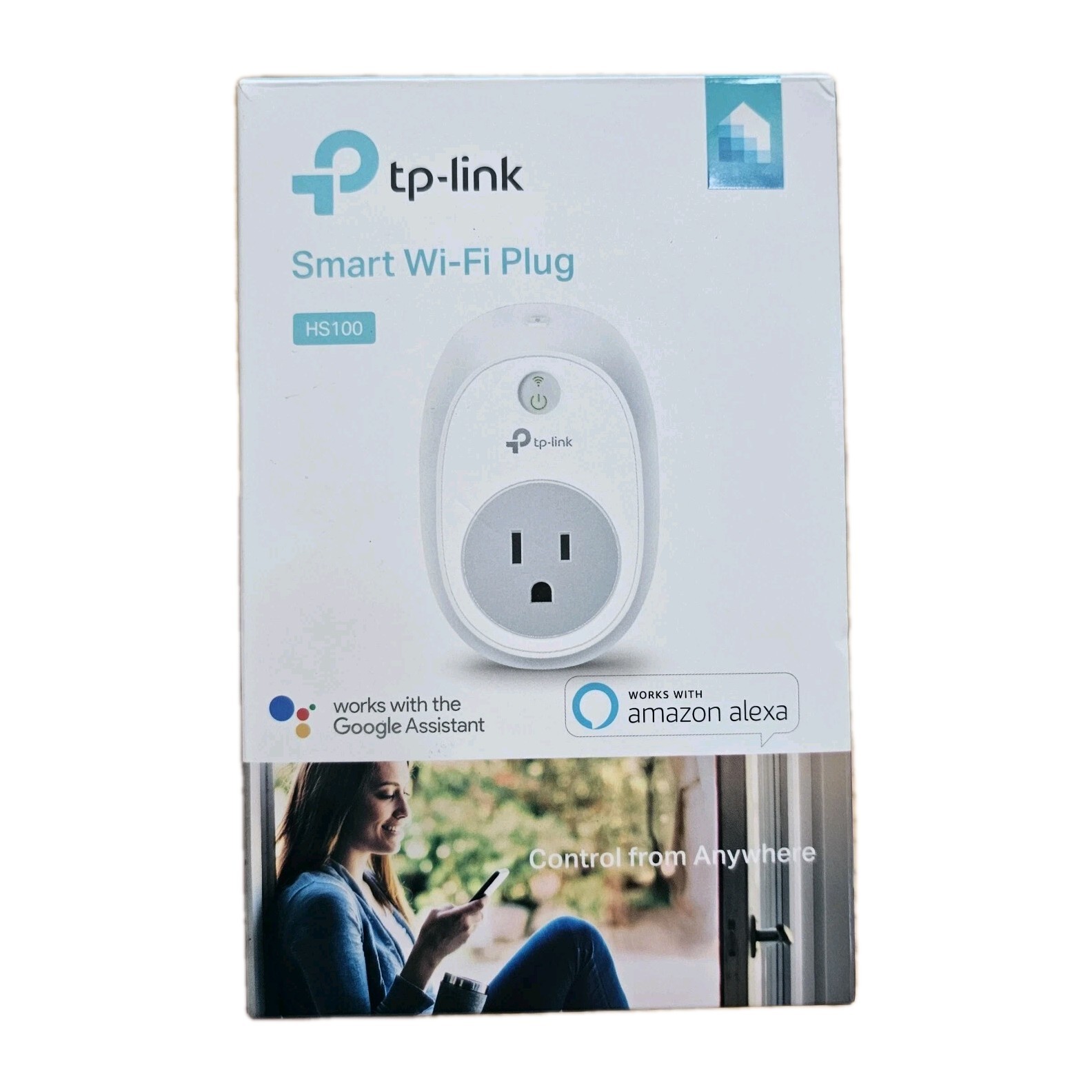 TP-Link Kasa Smart WiFi Plug HS100 Classic 1 Pack White New Amazon Alexa