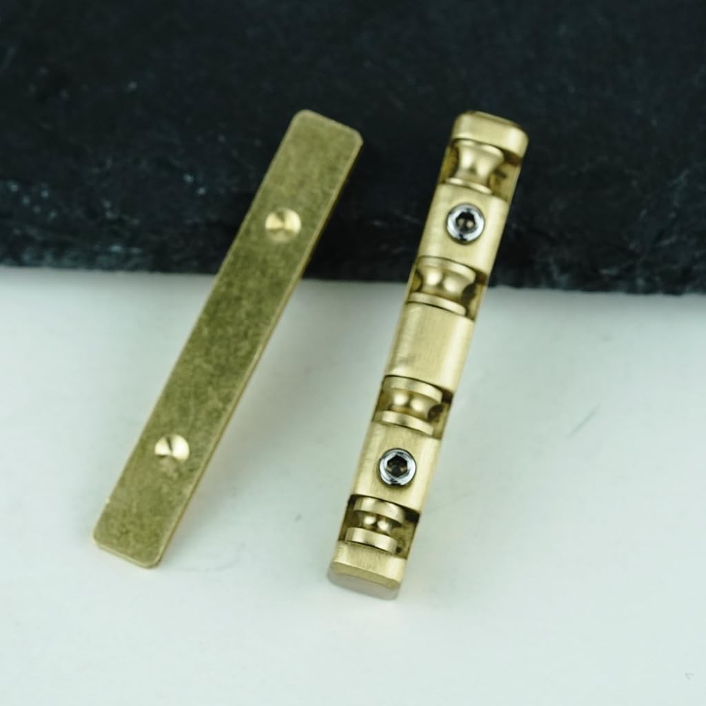 Guyker 4 String Bass Guitar Nut, Height Adjustable 38mm Brass Roller Nut Spli...