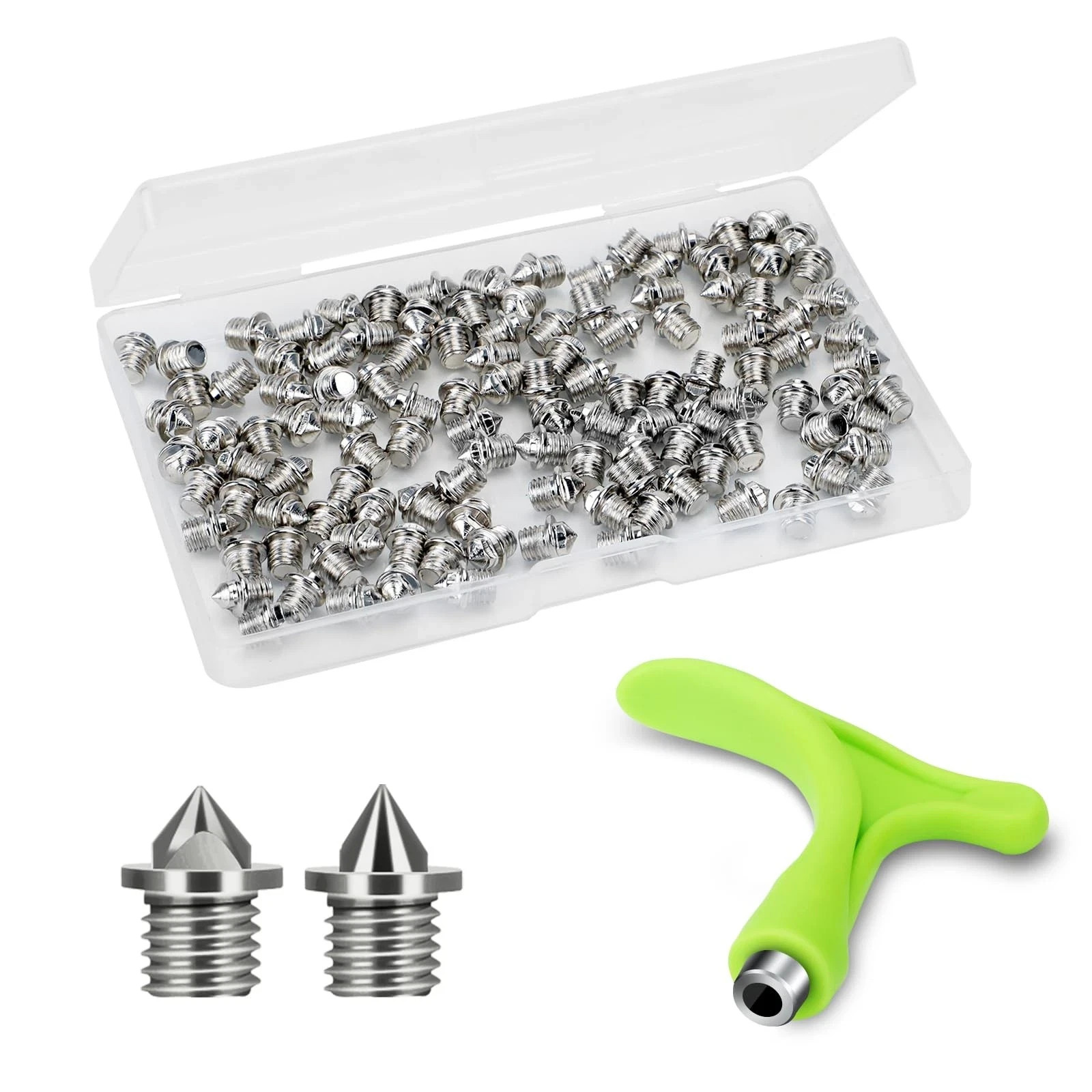 1/8 Inch Track Spikes 120 Pcs 3.2mm Alloy Steel Shoe Spikes Replacements and