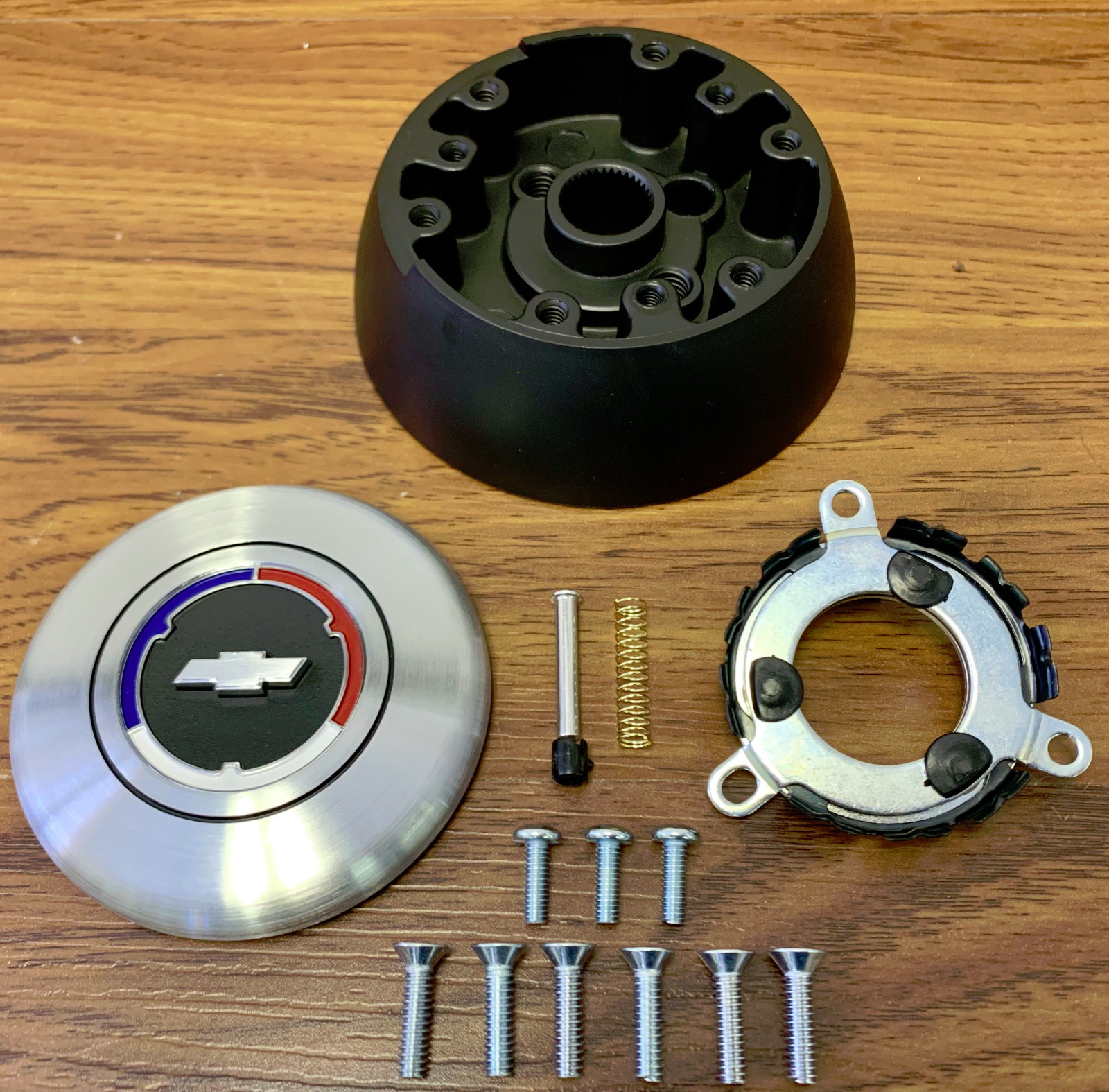 Comfort Grip or Wood Steering Wheel Install Kit 3-spoke Camaro Chevelle Nova