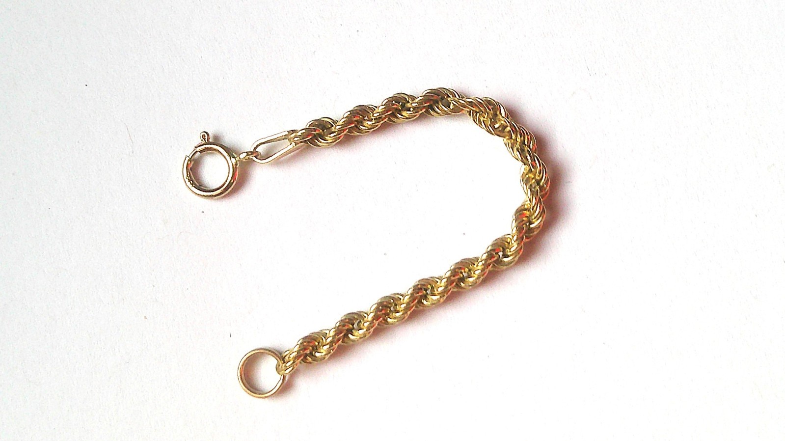 10K Yellow Gold Diamond Cut 2.75" Rope Chain Extender. 3mm.