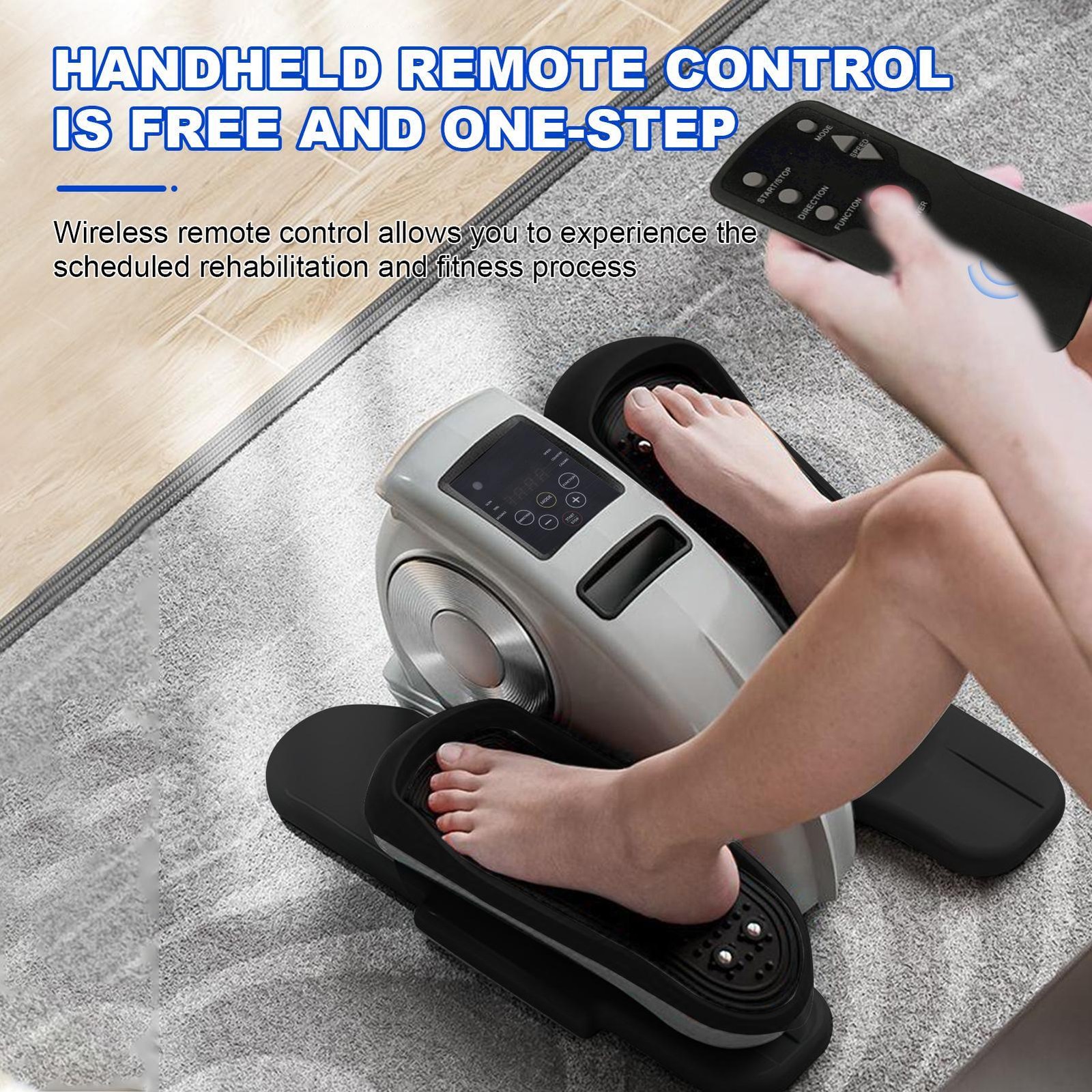 Under Desk Elliptical Machine Portable Electric Leg Exerciser with Remote