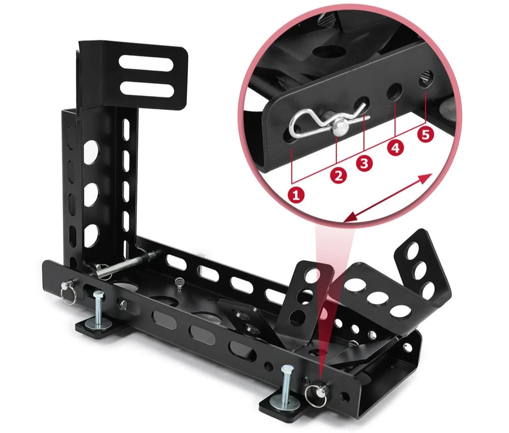 Motorcycle Wheel Chock Front/Rear 3000lb Trailer w/ Mount Kit