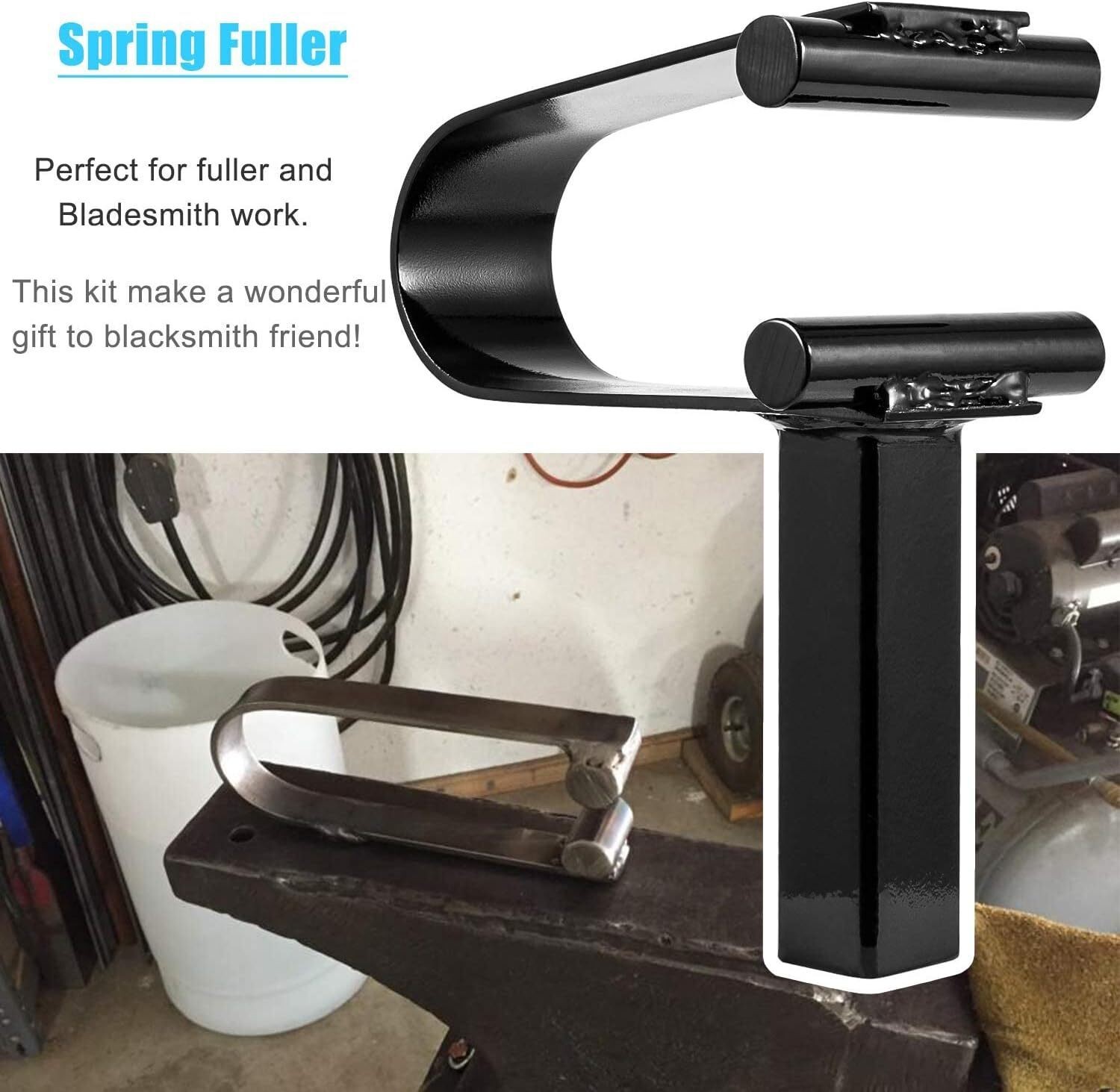 3pcs Blacksmith Anvil Forge Hardy Tool 3/4" Hot Cut Creasing Stake Spring Fuller