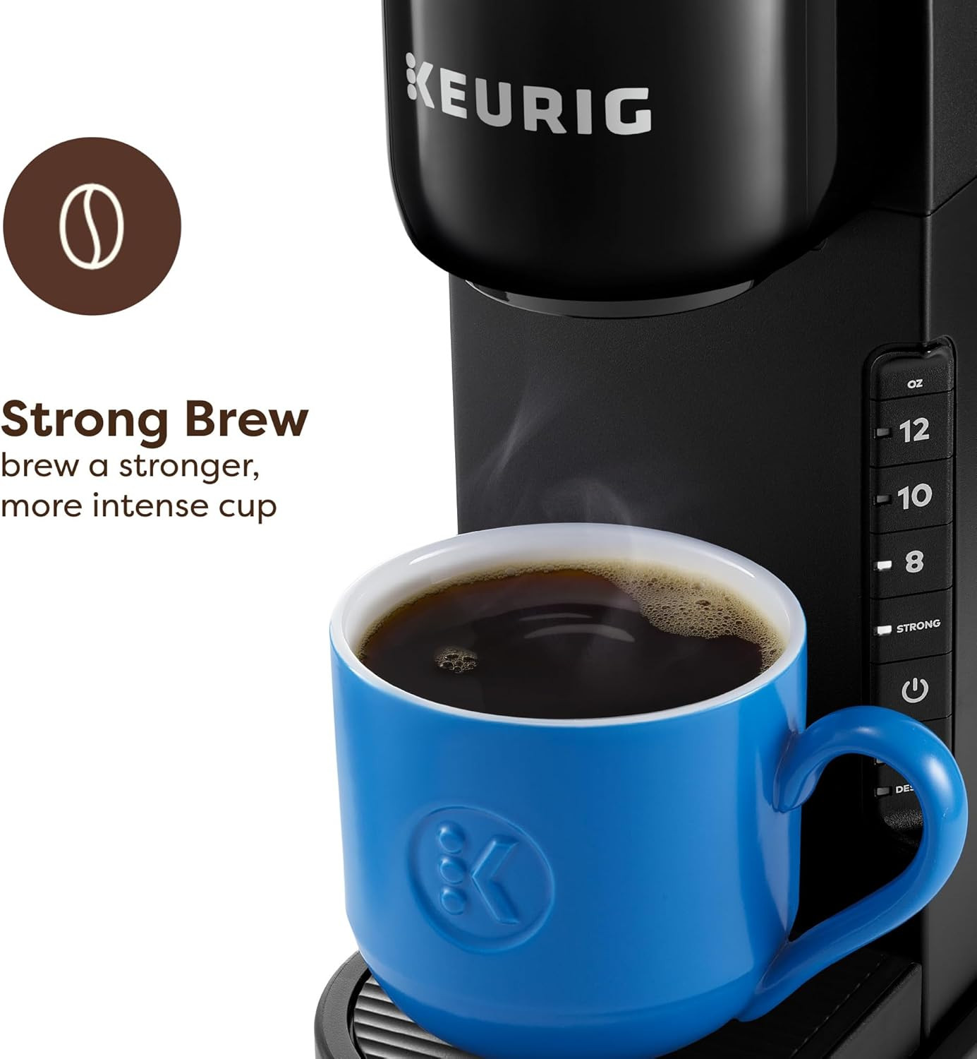 K-Express Single Serve K-Cup Pod Coffee Maker, 3 Brew Sizes, Strong Button Featu
