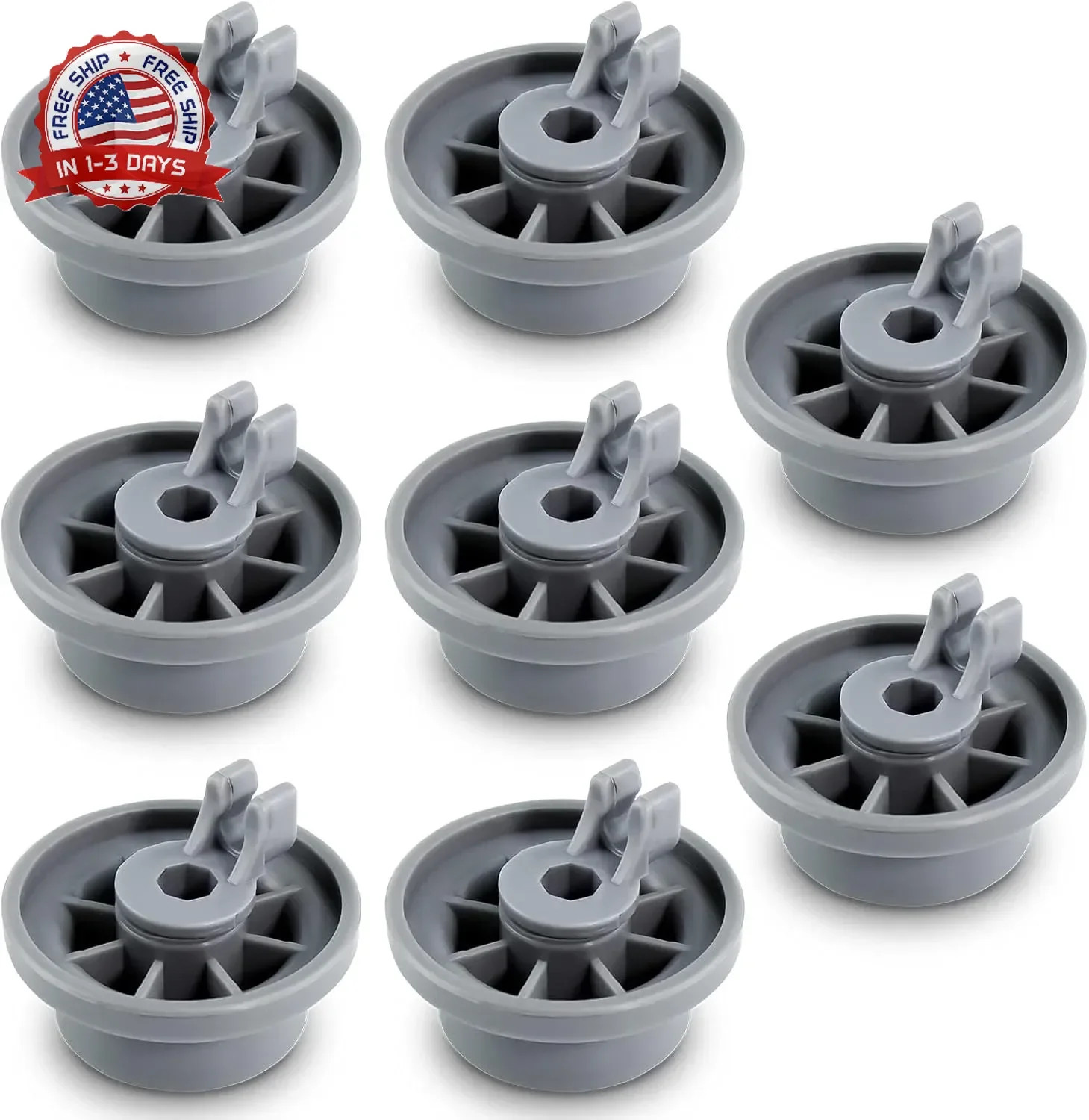 8 Packs 165314 Dishwasher Wheels Lower Rack Fit for Bo-sch,Dishwasher Wheels Rep