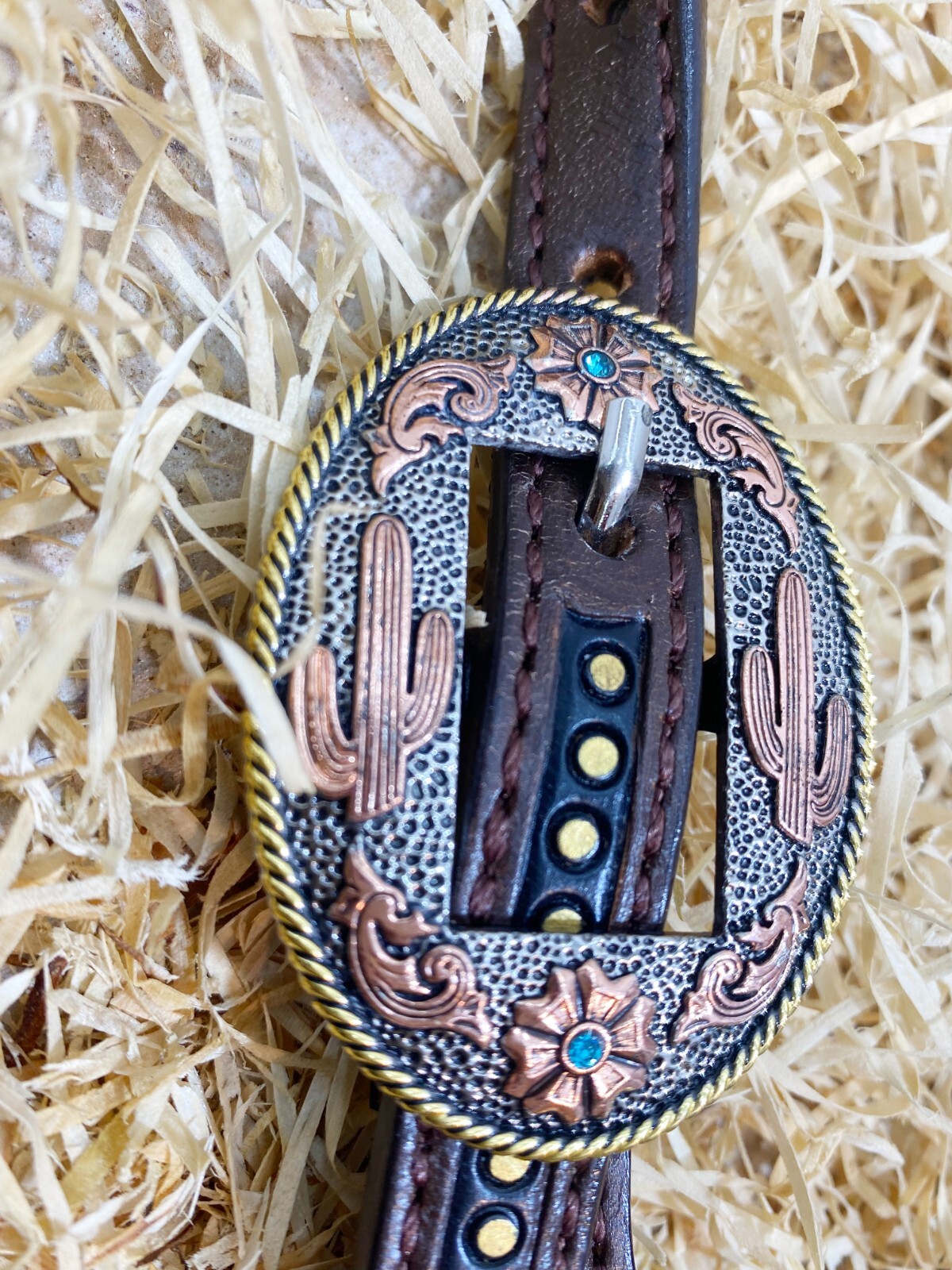 Western Leather Headstall Set Horse Decorated with Paisley Carving Gifts MOUSM