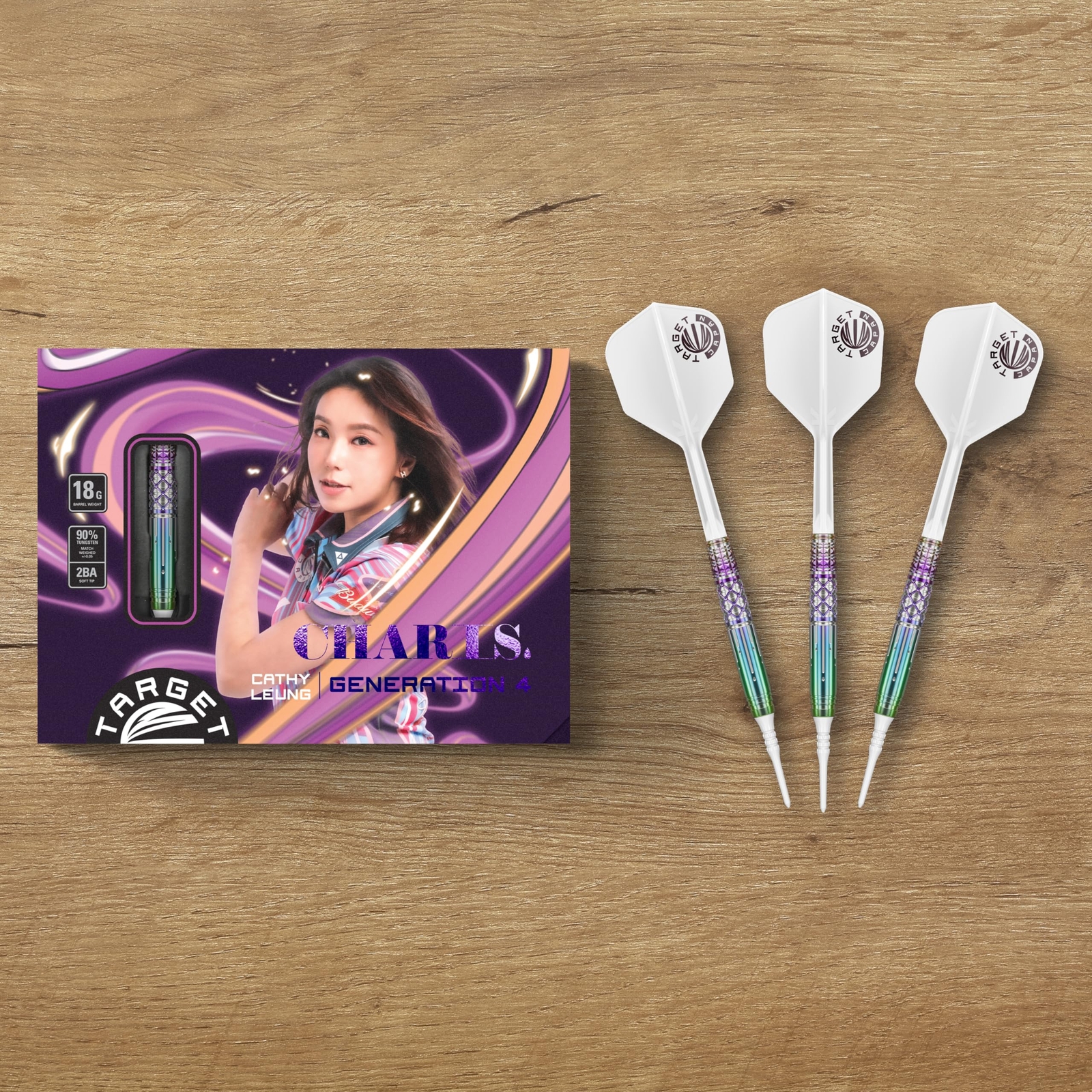 CATHY LEUNG CHARIS GEN-4 90% 18G SOFT TIP DARTS